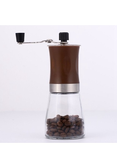 Taşınabilir Manuel Baharat/biber/fındık/kahve Çekirdeği Öğütücü Paslanmaz Çelik Cam Yıkanabilir Çapak Kahve Değirmeni