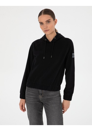 Pierre Cardin Kadın Siyah Sweatshirt 50312020-vr046 Siyah