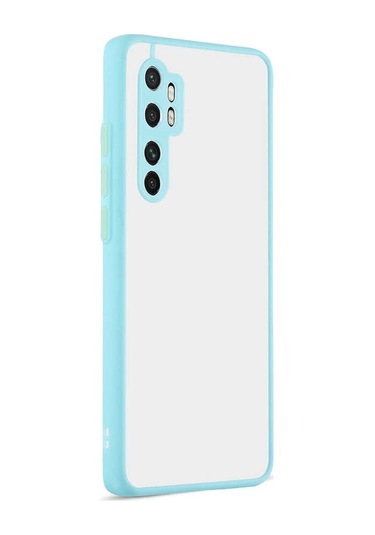 Xiaomi Mi Note 10 Lite Kılıf Mat Kamera Korumalı Renkli Tuşlu Sert Silikon Kapak Hux
