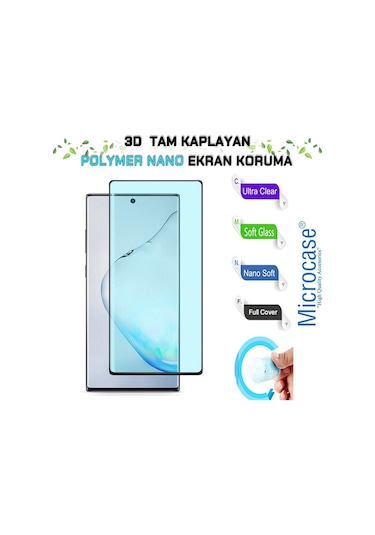 Samsung Uyumlu Galaxy Note 10 Plus 3D Polymer Kavisli Tam Kaplayan Nano