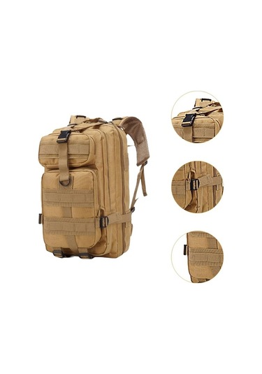 Pazly Yürüyüş Sırt Çantası Büyük Kapasiteli Spor Haki Renk Dayanıklı Haki