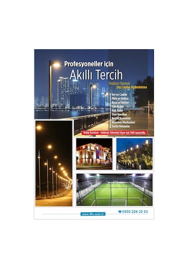 100w Led Yol Sokak Armatür Dls Park Bahçe Çevre Site Bina Dış Mek N11.101