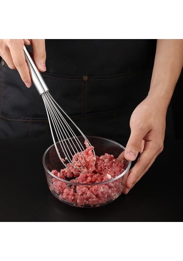 Ulzyvf Yumurta Ve Pişirme Paslanmaz Manuel Karıştırma Çırpıcı, İnç İçin Gelişmiş Dövme Çelik Balon Aracı, 12.2 Cm Mutfak Yardımcısı Paslanmaz Çelik