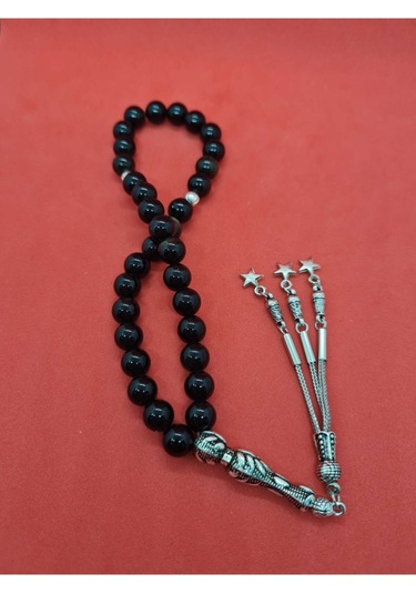 Sertifikalı Obsidyen Doğal Taş Tesbih 8 Mm