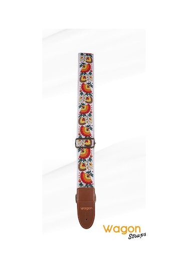 Wagon Straps Vintage Serisi Gitar Askısı - Flower Rainbow
