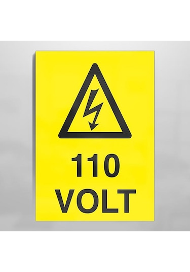 110 Volt Uyarı Levhası 60x90cm