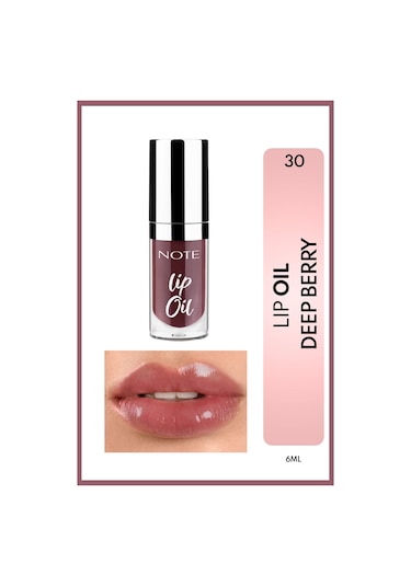 Note Cosmetics Lip Oil Nemlendirici Ve Parlatıcı Dudak Bakım Yag I - 30 Deep Berry - Mor Berry