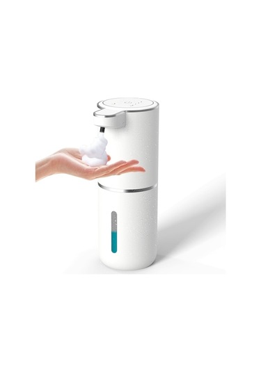 Otomatik Algılama Köpük Sabun Dispenseri 400ml Usb Şarj Edilebilir Duvar Tipi 4 Seviye Ayarlanabilir Mutfak Ve Banyo İçin Beyaz Beyaz