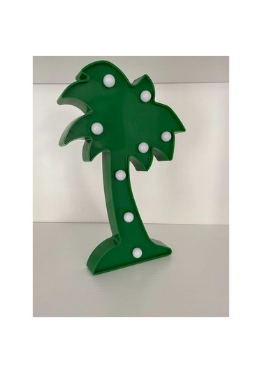 Palmiye Figürlü Led Lamba Yeşil Renk Çok Renkli