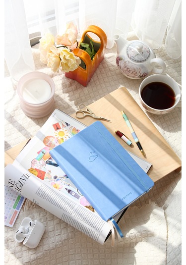 A5 Bullet Journal Noktalı Defter 140 Gr. 80 Yaprak Skylight Mavi