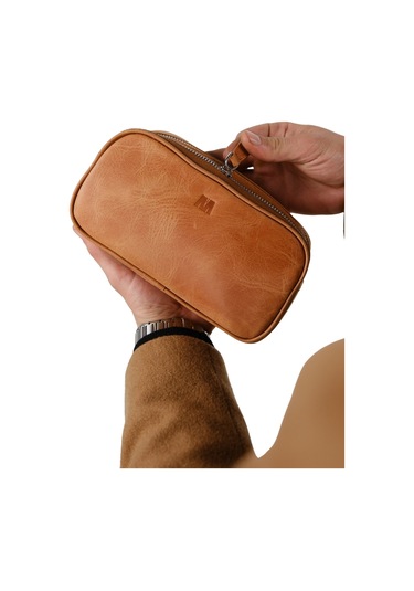 Mft Leather Hakiki Deri Unisex El Çantası Naina 1134 Tiguan Camel