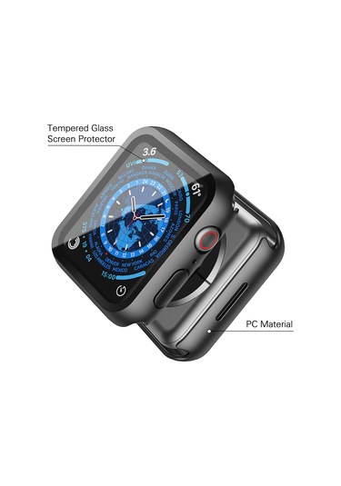 Temperli Cam Ekran Koruyuculu 2'li Sert Pc Kılıfı, Apple Watch Series 3 Ve Series 2 42 Mm İle Uyumlu, Ultra İnce, Çizilmeye Karşı Dayanıklı, Tam Kapsama Koruması