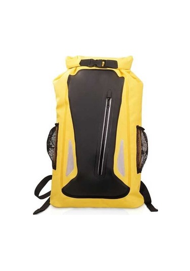 Wondernest Su Geçirmez 2 Omuzlu Kuru Çuval Pvc Varil Çanta, 25l Sarı Sarı