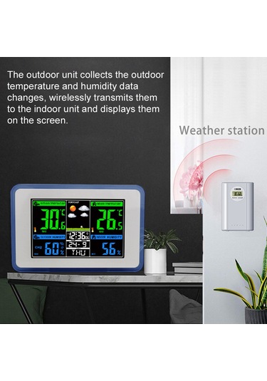 H168g Çok Fonksiyonlu Kablosuz Ev/ofis Hava İstasyonu Renkli Beyaz