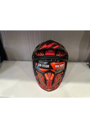 Mt Helmets Mt Streetfighter Sv S Hellish B5 Motosiket Kaskı Mat Turuncu