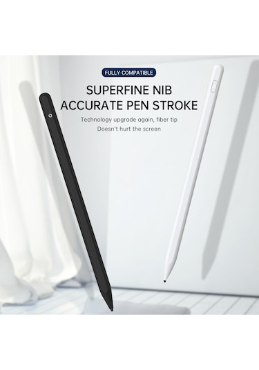 Vkemall Beyaz T8 3 Nesil Dijital Kalem - Silikon Uçlu, Ve Android İçin Uyumlu, 8 Saat Kullanim Süresi, Dahili Li-pol Batarya