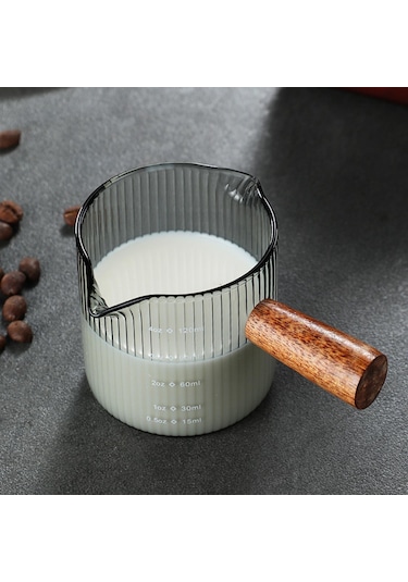 Homyl Çayevi Cafe Için Cam Ölçüm Kabı Isıya Dayanıklı Stil E 120ml
