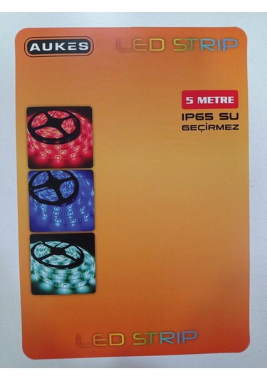 Aukes Rgb Şerit Led 5M Silikonlu Dış / İç Mekan