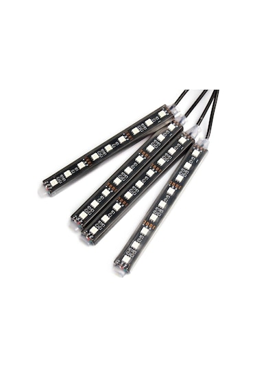 Ayak Altı Led Rgb Müziğe Duyarlı Kumandanlı 12 Led 22cm