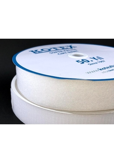 Kotex Cırt Bant 5 Cm Dikilebilir 25 Metre Siyah/Beyaz