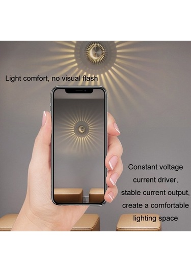 Novahub Alüminyum Koridor Işığı Ayçiçeği Lamba, 3w Mor, Görünmez Kurulum Çok Renkli