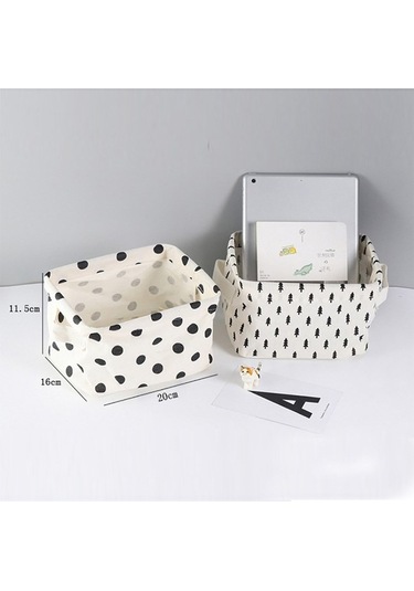 Tongxida 2 Adet Tuval Masaüstü Depolama Sepeti Saplı Çeşitli Eşya Saklama Kutusu Çapraz, Kullanışlı Tasarım Diğer