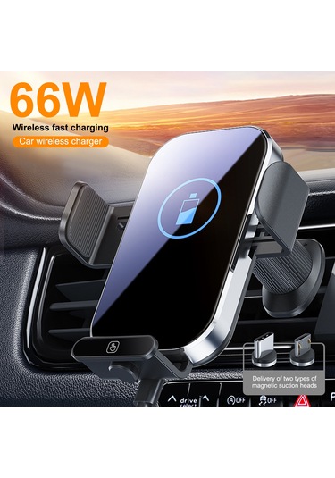 Padalink Araç Telefon Tutucusu 66w Hızlı Şarj, Dokunmatik Açılış, Akıllı Entegre Şarj, 360 Açı Ayarlamalı, Gümüş