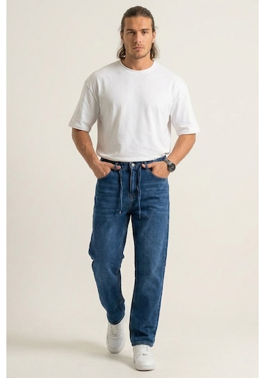 Bigdart Erkek Rahat Kesim Baggy Jean Pantolon 30075 - Lacivert