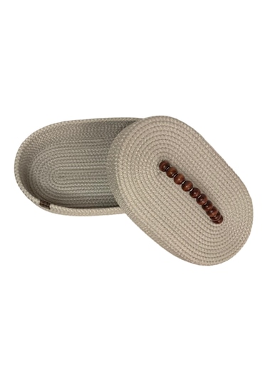 Oval Bonucuklu Kutu Gri