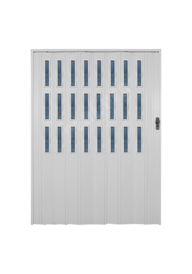 Penguen Akordiyon Kapı Bayaz Camlı En 133-147 Cm Arası Boy 220 Cm