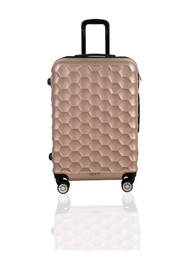 Polo&Sky Petek Model Gold Renk Orta Boy Valiz Bavul Altın