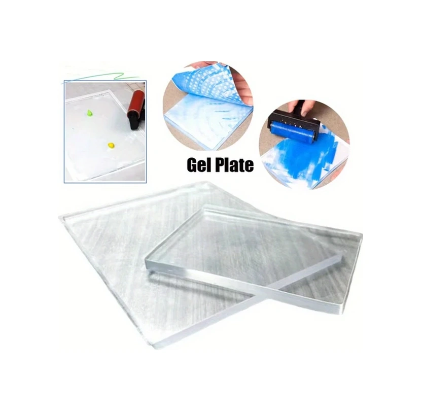 Willowhaven Transparan Jel Baskı Plakası Yeniden Kullanılabilir Kart Yapımı Sanatları