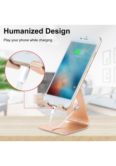 Hangfox Alüminyum Çift Katlı Telefon Ve Tablet Tutucu - 270 Döner, Taşınabilir, Masaüstü/yatak Odası Uygun, Siyah