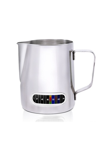 Reedark Profesyonel 304 Paslanmaz Çelik Süt Köpürtme Kabı - Sıcaklık Göstergeli Barista Seti 600ml/350ml Diğer