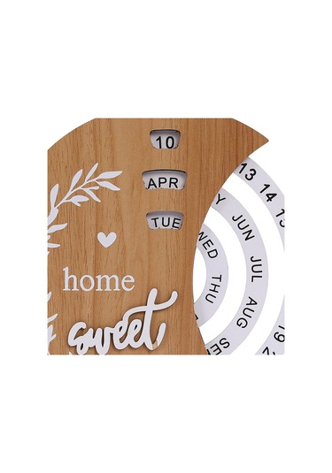 Suntek Ahşap Sürekli Takvim El Sanatları Masa Aksesuarları Ay