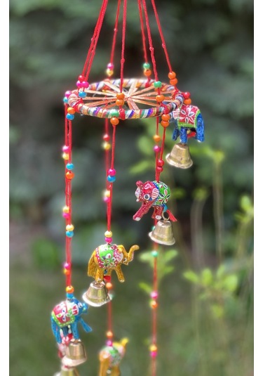 7 Filli Helezon Şeklinde Şans Ve Bereket Duvar Süsü / 7 Filli Ve 7 Çanlı Duvar/tavan Dekoru / Rüzgar Çanı