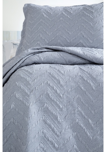 Yataş Bedding Curly Çift Kişilik Yatak Örtüsü Seti - İndigo