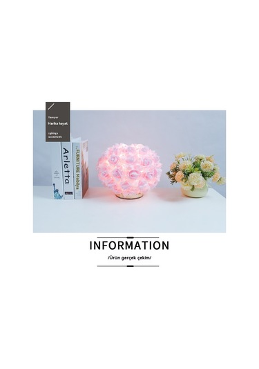 Aurora İskandinav Gül Masa Lambası, Yaratıcı Ve Temel Pembe Açık Pembe