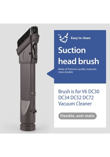 Sointeresting V6 Dc30 Dc34 Dc52 Dc72 Elektrikli Süpürge Yedek Parça Aksesuarları 2'si 1 Arada Fırçalar İçin Düz Nozul Fırça Emiş Başlığı