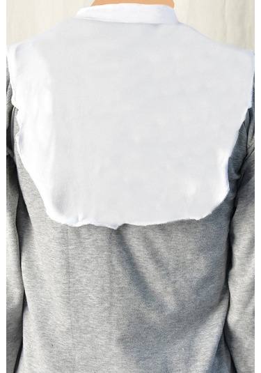 Tesettür Boyunluk Beyaz Çok Renkli