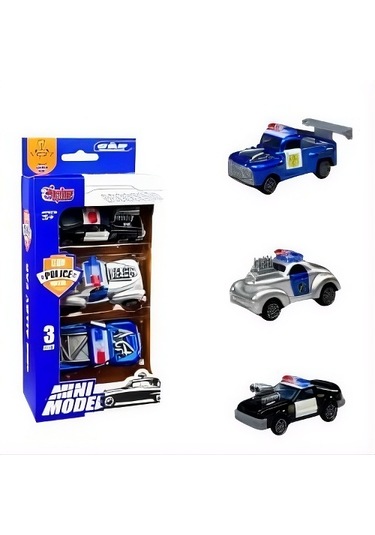 3 Parça Çek Bırak Mini Model Metal Clasic Araba 1:64