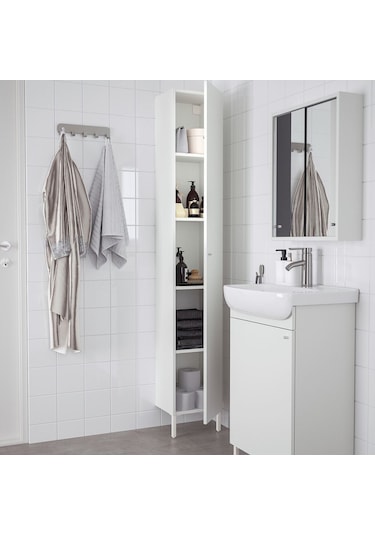 Banyo Boy Dolabı, Beyaz, 30x190 Cm Beyaz