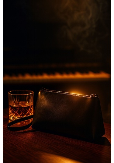 Siyah Deri Makyaj Çantası Kozmetik Seyahat Valizi Çanta Organizeri Orta Boy Düzenleyici Siyah