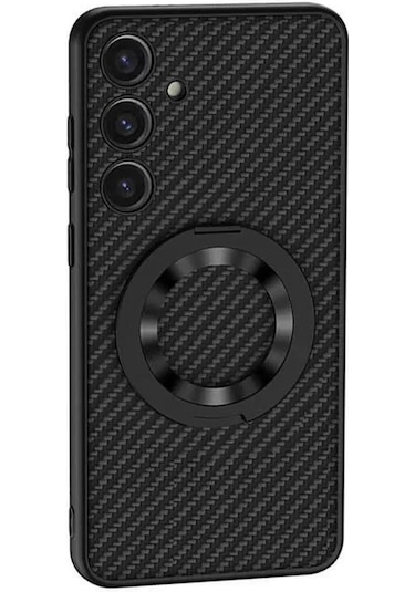 Galaxy Uyumlu S24 Wireless Şarj Özellikli Zore Kıpta Standlı M-safe Silikon Kapak 1