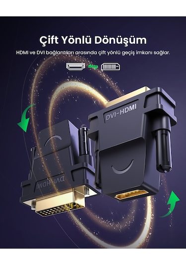 Ugreen Dvı To Hdmı Dönüştürücü Adaptör, 20124