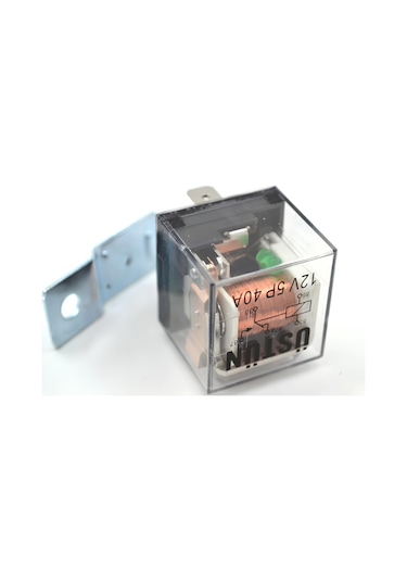 Mini Röle Şeffaf 12v 40a 5p Ledli Uyumlu 5 Terminalli