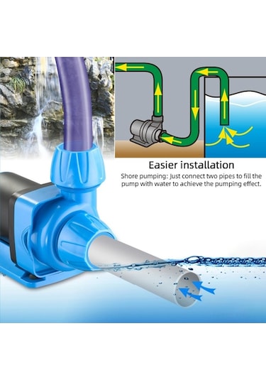 Pazly Sessiz Dc Dalgıç Pompa - 3000-8000l/h Debi, 3-5m Yükseklik, Tatlı/tuzlu Su İçin