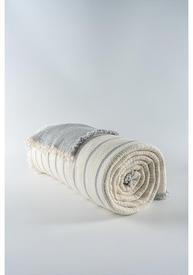 Soley Carmen Çift Kişilik Yatak Örtüsü Gri