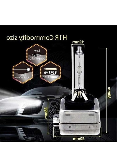 Novahub Araba Xenon Far Lambası 8000k, D1s Süper Hıd Far Ampul, 2 Adet, Otomobil Parçaları