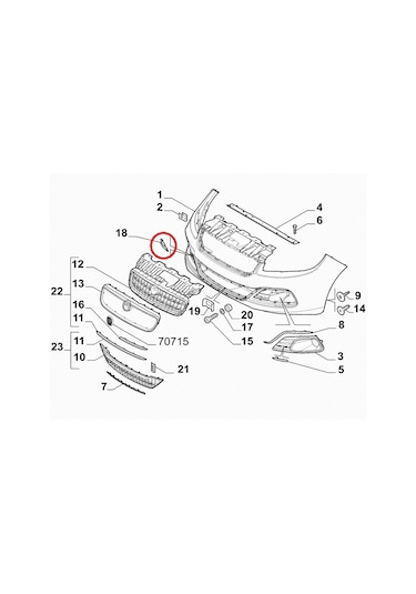 Fiat Linea 2012 2018 Ön Tampon Çeki Demiri Kapağı Siyah 735547959